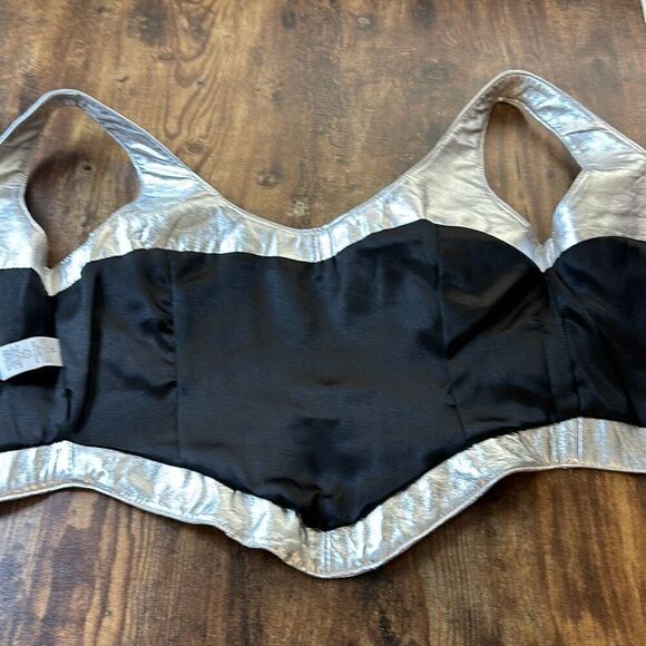 NWT Boot Barn Understated Leather metallic Mustang silver bustier coreset S - Picture 9 of 11